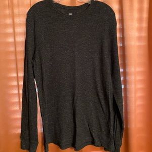 H&M black/white henley shirt